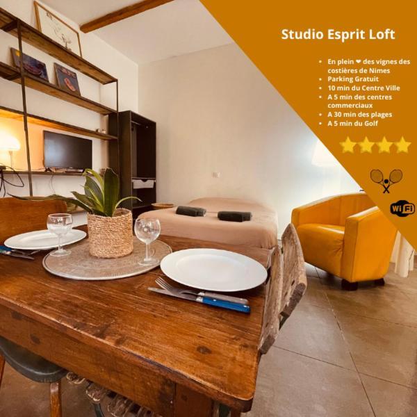 Charmant Studio Loft - Mas Bois Fontaine Nimes Luaran gambar